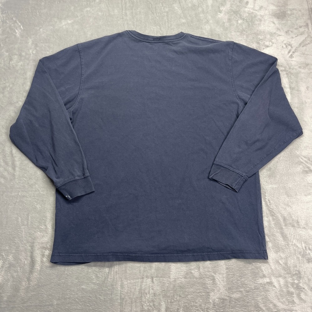 Carhartt Pocket T-Shirt Mens XL Blue Original Fit Crew Neck Long Sleeve Pullover - Picture 2 of 7